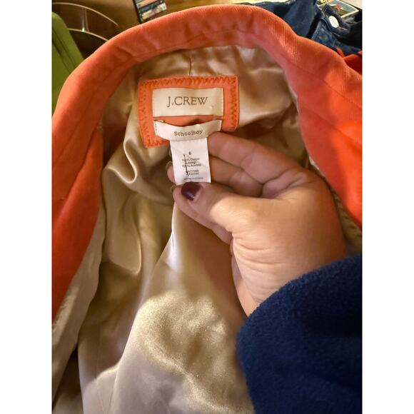 J.CREW Schoolboy coral velvet special occasion party office wear blazer 6 - Picture 2 of 7